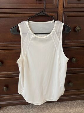 lululemon athletica White Mesh-Back Performance Tank